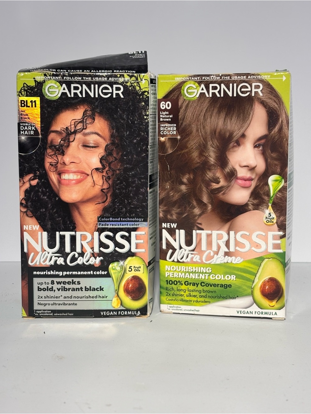 Garnier Nutrisse Ultra Color - Black (BL11) & Light Natural Brown (60)/Bundle